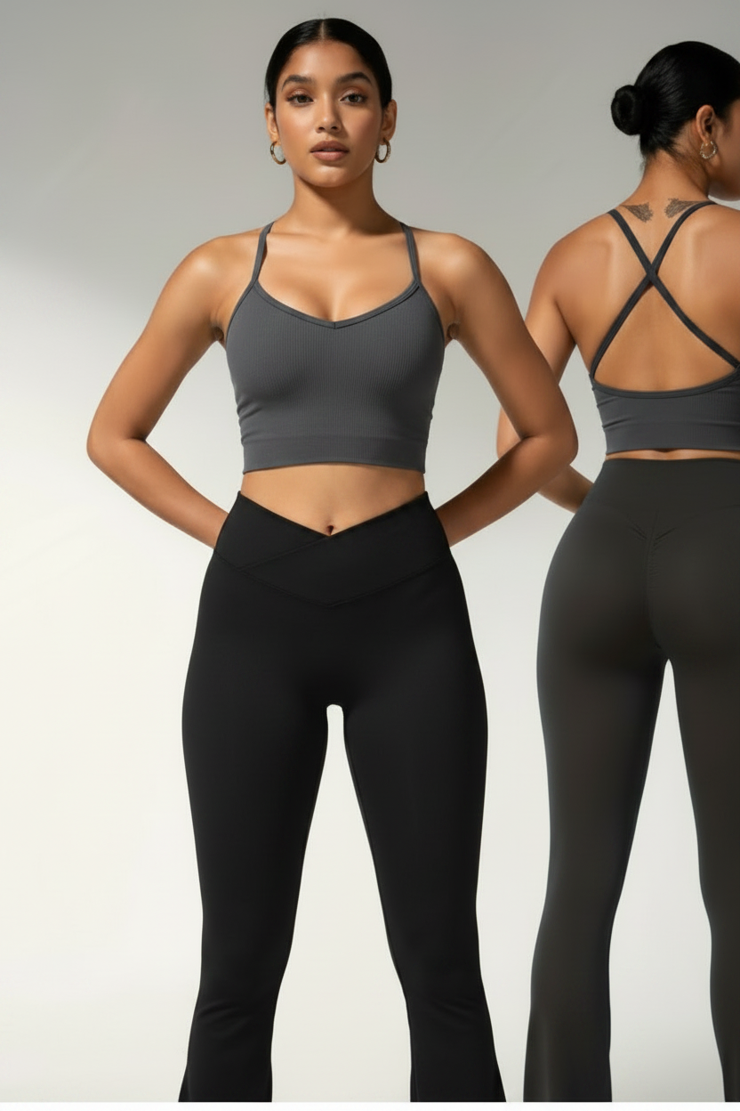 AKTIVE Aura Criss-Cross Flare Pants