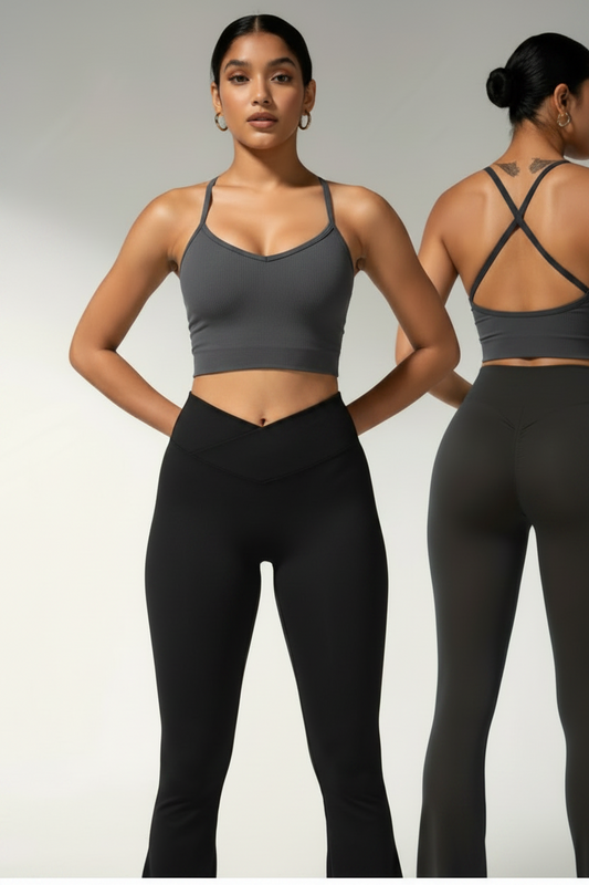 AKTIVE Aura Criss-Cross Flare Pants